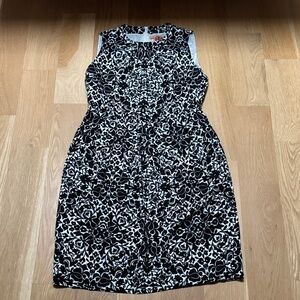 Tory Burch Black and White Midi Dress